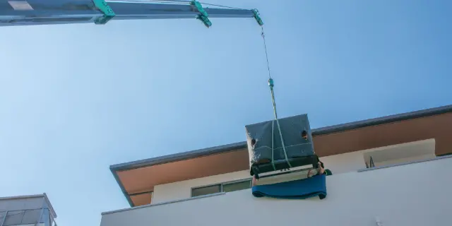 吊り作業での搬出